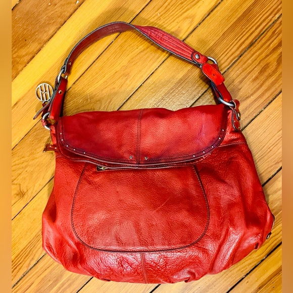 Hayden-Harnett Red Havana Hobo Handbag - Picture 3 of 9